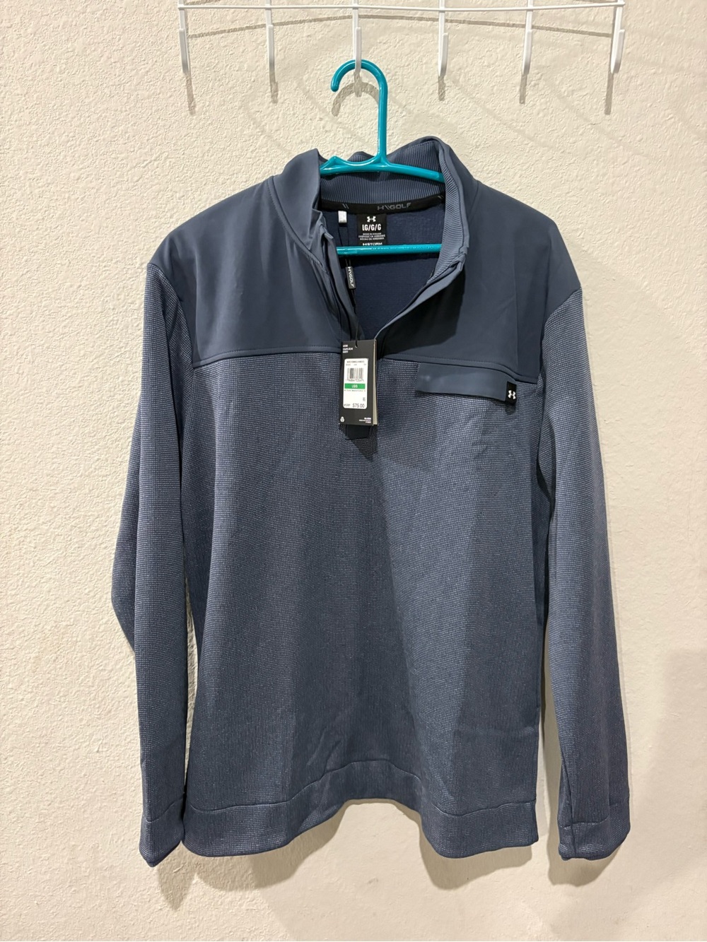 Under Armour Men’s Long Sleeve Quarter-Zip Pullover - Navy Blue